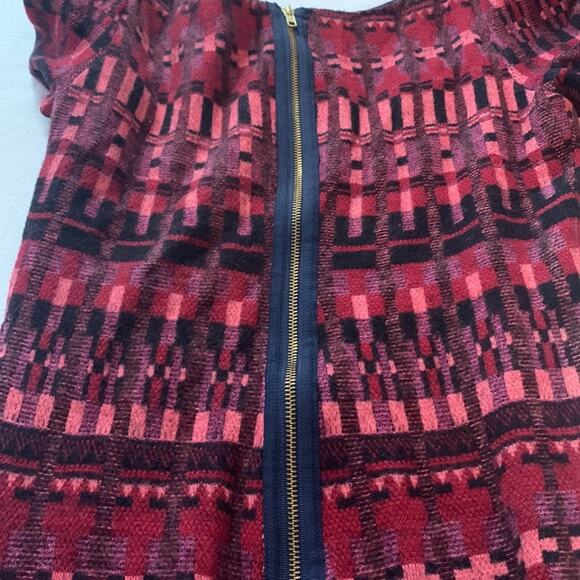 Korovilas anthropologe womens large isabell dress burgundy picasso print red woo - Picture 11 of 16